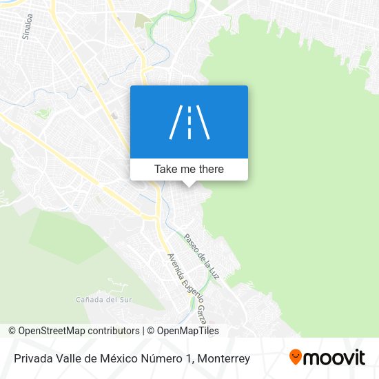 Privada Valle de México Número 1 map