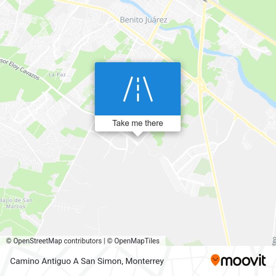 Mapa de Camino Antiguo A San Simon