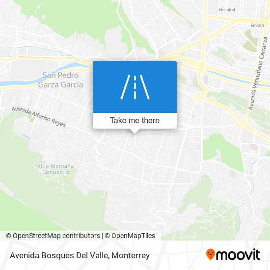 Mapa de Avenida Bosques Del Valle