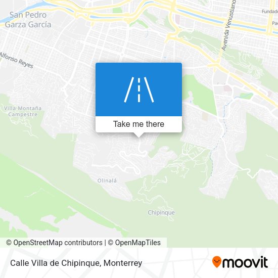 Mapa de Calle Villa de Chipinque