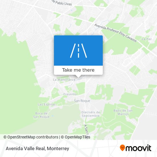 Avenida Valle Real map