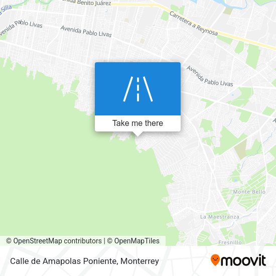Mapa de Calle de Amapolas Poniente