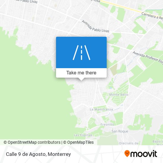 Mapa de Calle 9 de Agosto