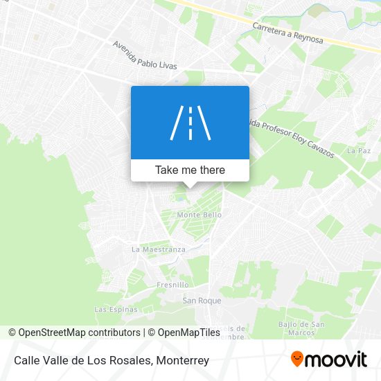 Calle Valle de Los Rosales map