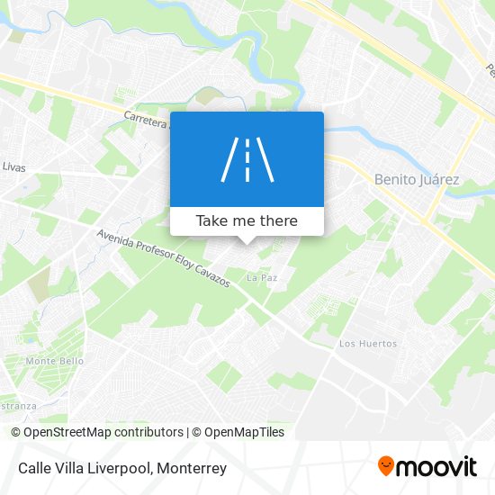 Calle Villa Liverpool map