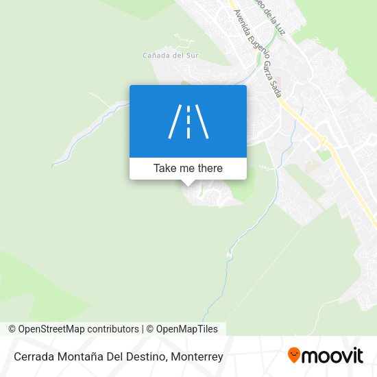 Cerrada Montaña Del Destino map