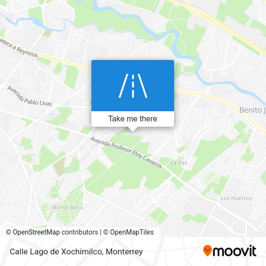 Mapa de Calle Lago de Xochimilco