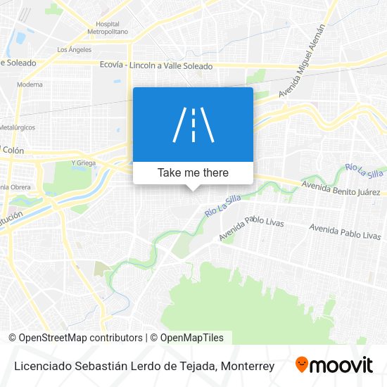 Licenciado Sebastián Lerdo de Tejada map