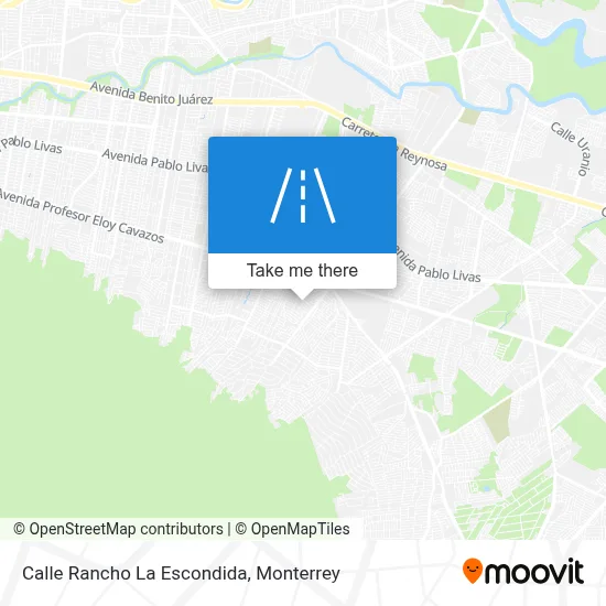 Calle Rancho La Escondida map