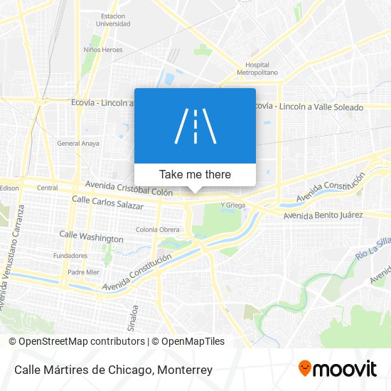 Mapa de Calle Mártires de Chicago