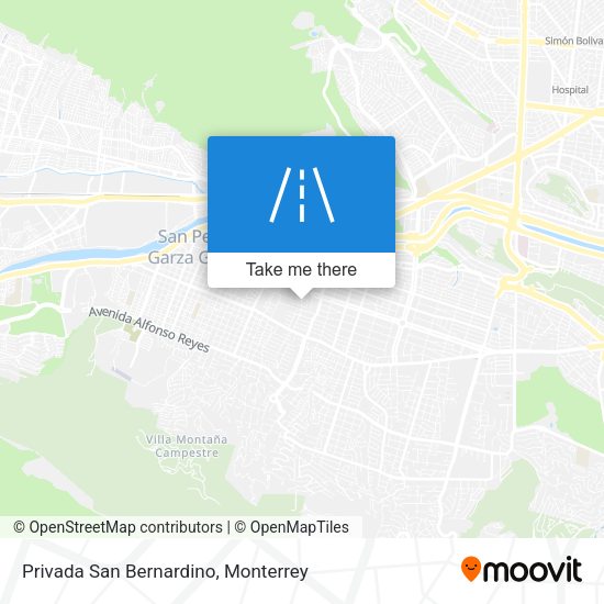 Privada San Bernardino map