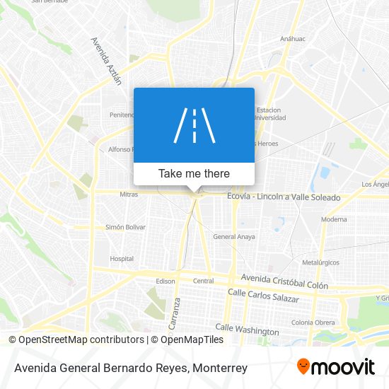 Avenida General Bernardo Reyes map