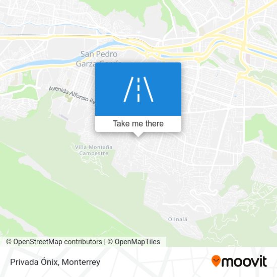 Mapa de Privada Ónix