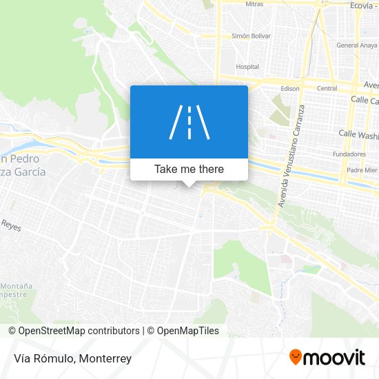 Vía Rómulo map