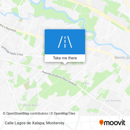 Mapa de Calle Lagos de Xalapa
