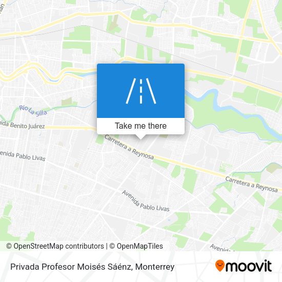 Mapa de Privada Profesor Moisés Sáénz