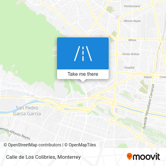 Mapa de Calle de Los Colibríes