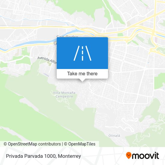 Mapa de Privada Parvada 1000