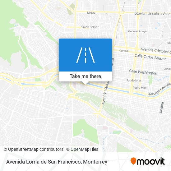 Avenida Loma de San Francisco map
