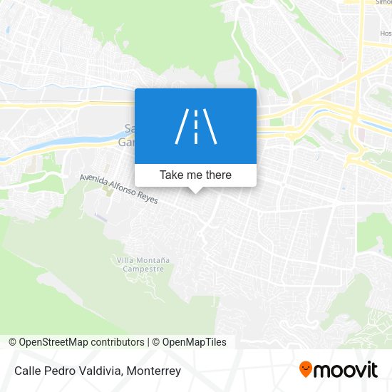 Mapa de Calle Pedro Valdivia