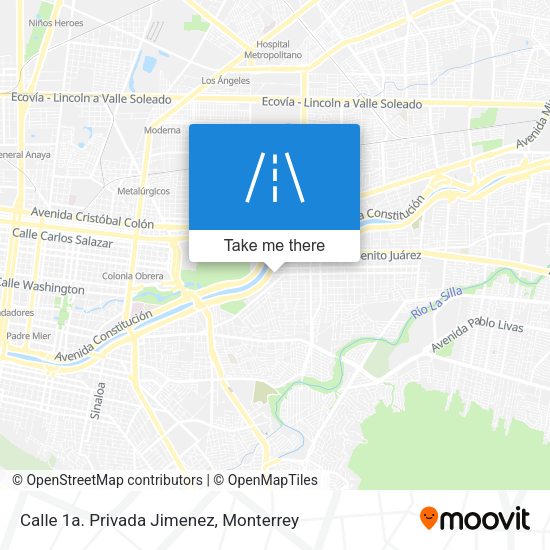 Calle 1a. Privada Jimenez map