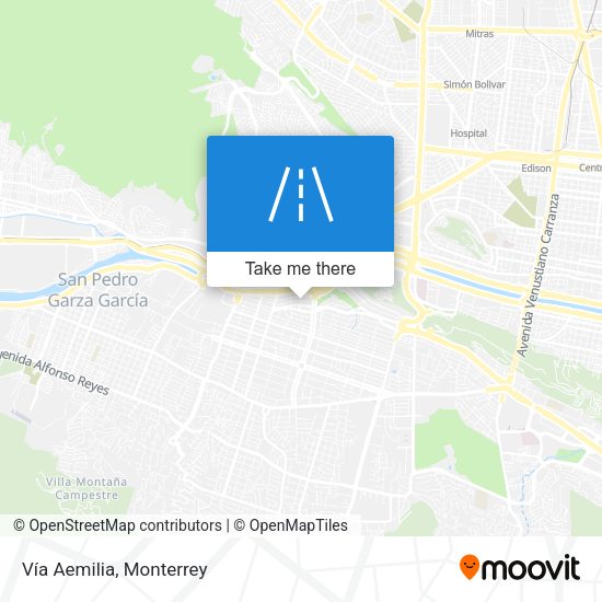 Mapa de Vía Aemilia