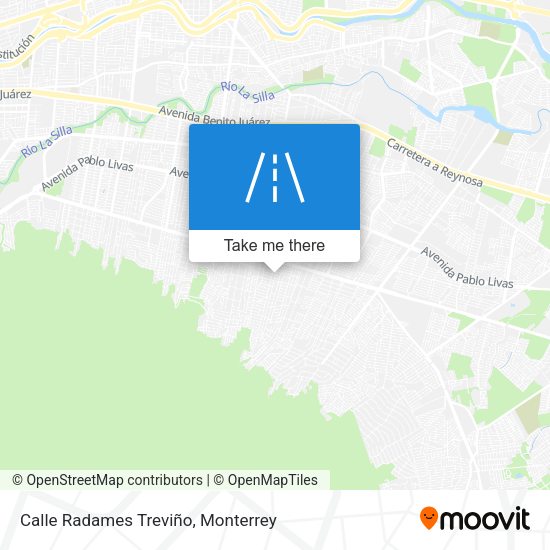 Calle Radames Treviño map