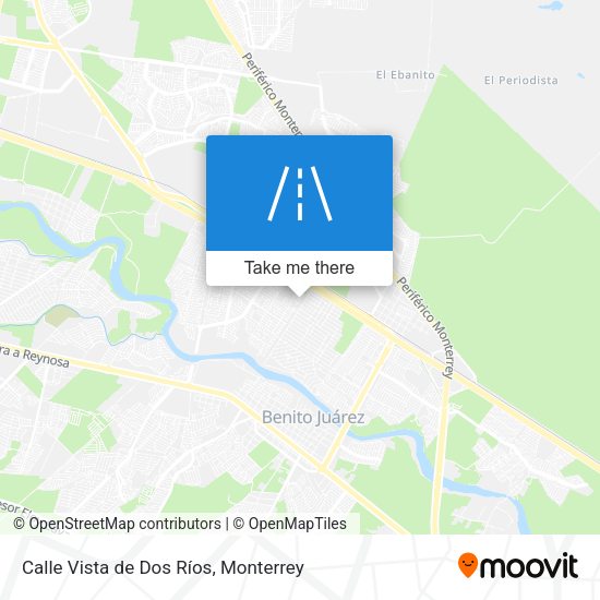 Mapa de Calle Vista de Dos Ríos