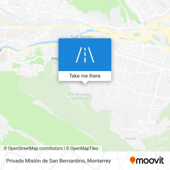 Privada Misión de San Bernardino map