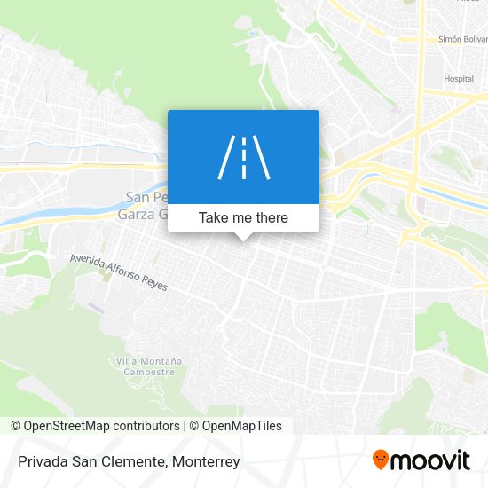Privada San Clemente map