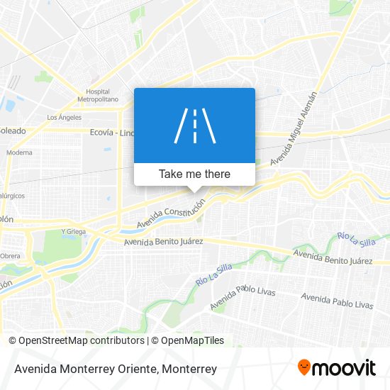 Avenida Monterrey Oriente map