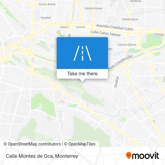 Mapa de Calle Montes de Oca