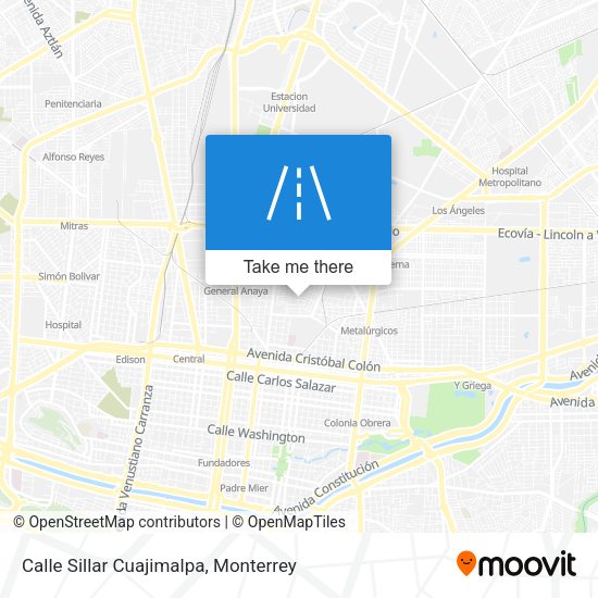 Mapa de Calle Sillar Cuajimalpa