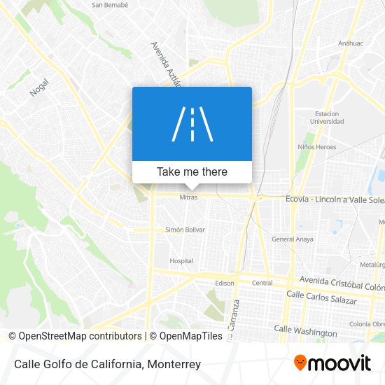 Mapa de Calle Golfo de California