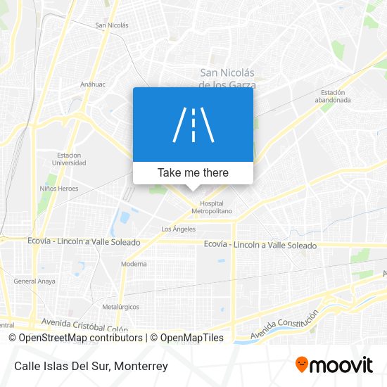 Mapa de Calle Islas Del Sur