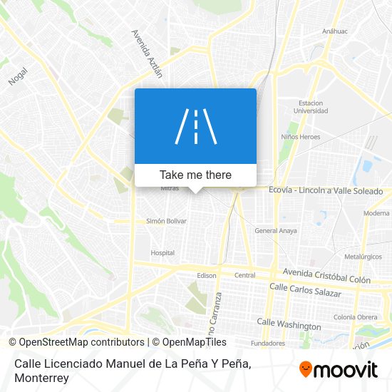 Calle Licenciado Manuel de La Peña Y Peña map