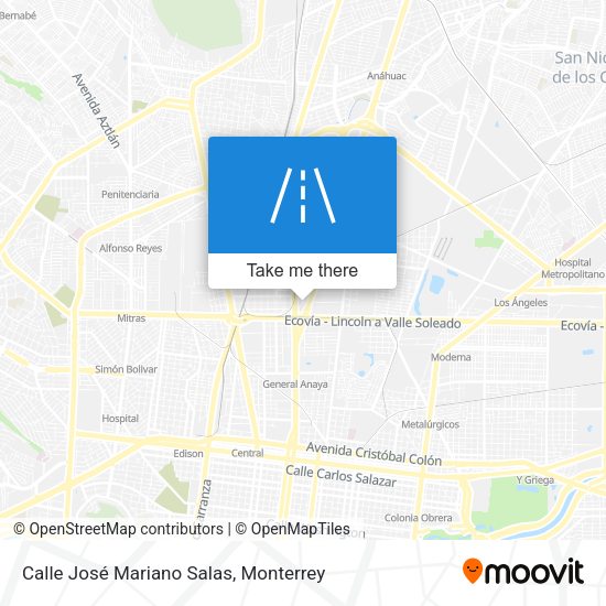 Mapa de Calle José Mariano Salas