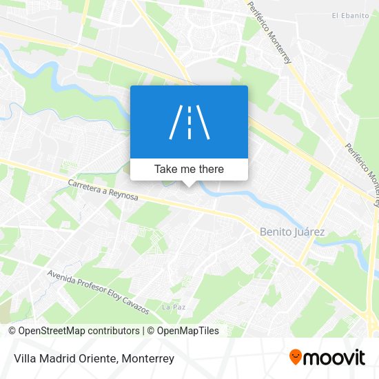 Villa Madrid Oriente map