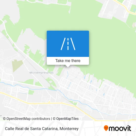 Mapa de Calle Real de Santa Catarina