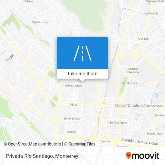 Mapa de Privada Río Santiago