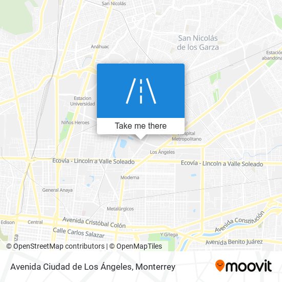 Avenida Ciudad de Los Ángeles map