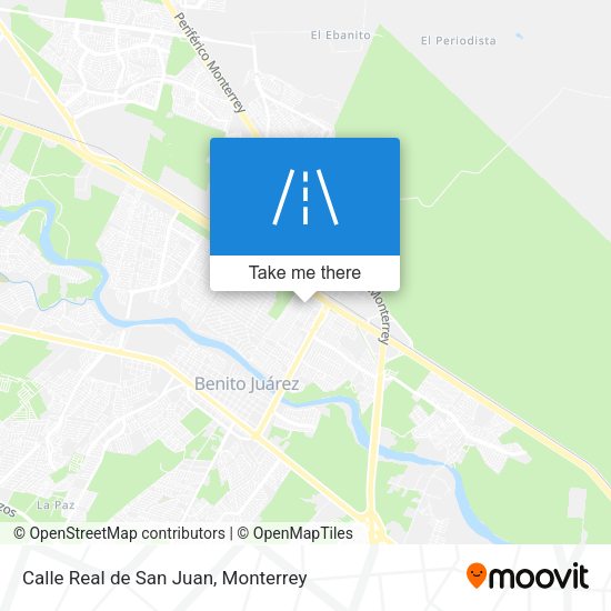 Calle Real de San Juan map
