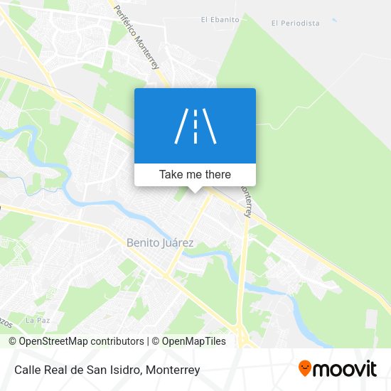 Calle Real de San Isidro map