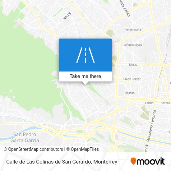 Calle de Las Colinas de San Gerardo map
