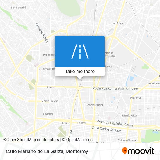 Calle Mariano de La Garza map