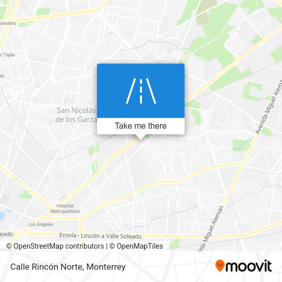 Mapa de Calle Rincón Norte