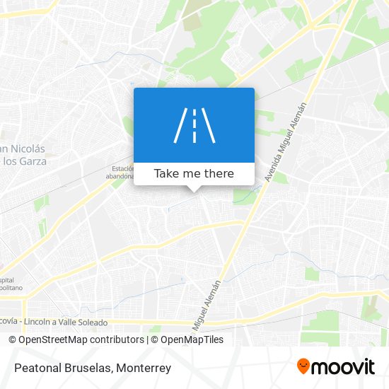 Peatonal Bruselas map