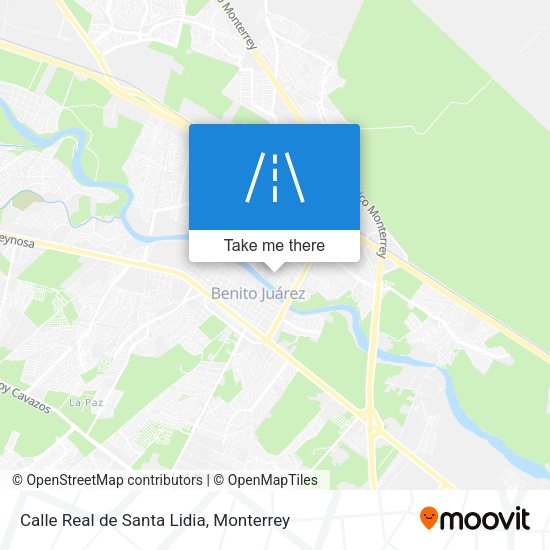 Mapa de Calle Real de Santa Lidia