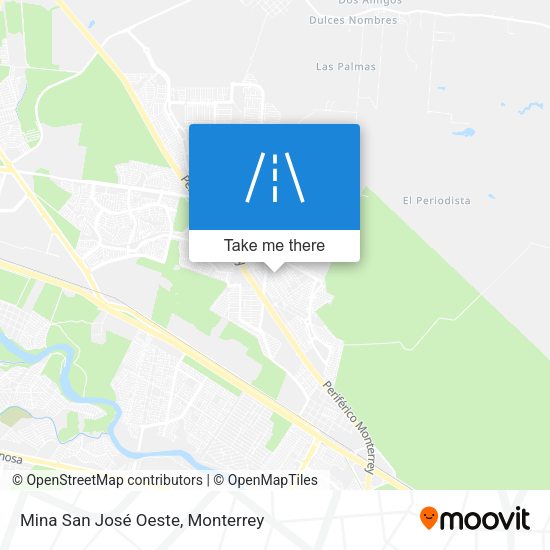 Mina San José Oeste map