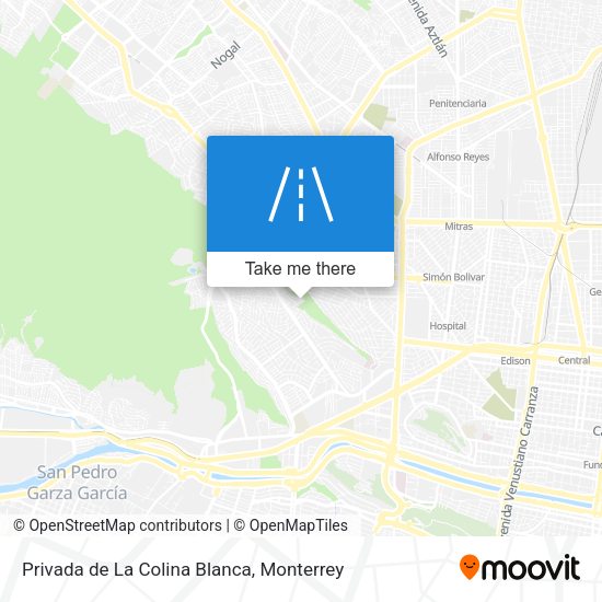 Privada de La Colina Blanca map